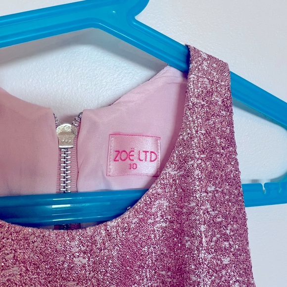 ZOE LTD shimmery metallic Girl’s Dress - Picture 6 of 7